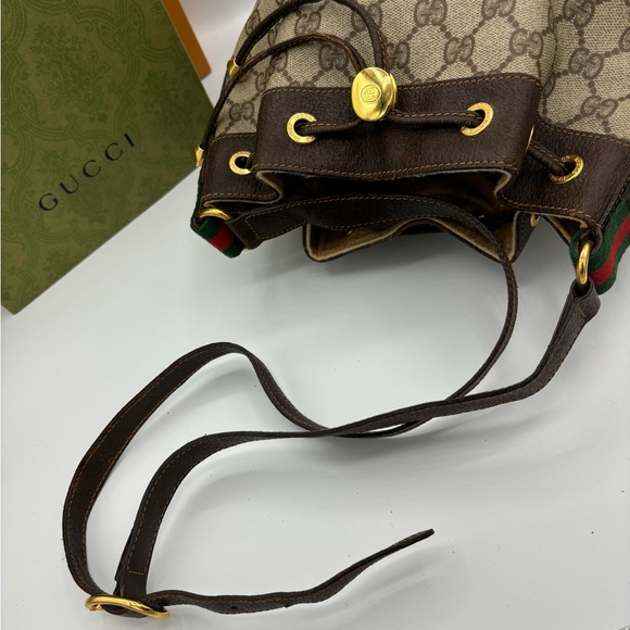 Gucci Leather Vintage Bucket bag Very good condition Brown, Leather - Picture 10 of 15